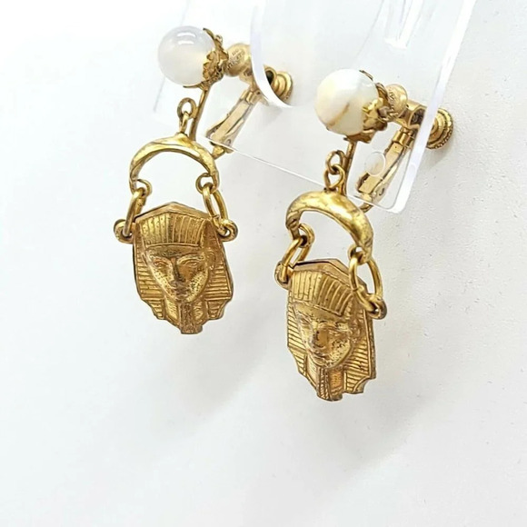 Miriam Haskell Art Glass Bead Egyptian Pharaoh Dan - Picture 3 of 6